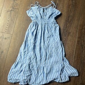 Stripped mid length dress